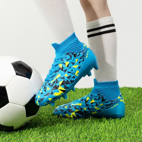 DREAM PAIRS Boys Football Cleats Youth High Top Firm Ground Soccer Shoes for Little/Big Kids in Saudi Arabia