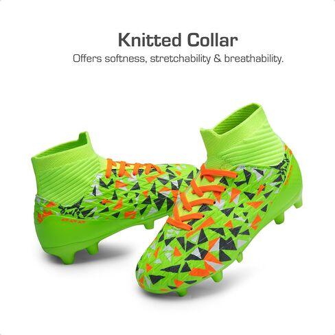 DREAM PAIRS Boys Football Cleats Youth High Top Firm Ground Soccer Shoes for Little/Big Kids in Saudi Arabia