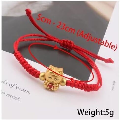Azusa Sun 2024 السنة الجديدة للتنين الأحمر سلسلة أساور منسوجة يدويًا قابلة للتعديل مجموعة سوار حبل أحمر محظوظ الصينية زودياك الحيوان التنين حبل سلسلة التفاف سوار للنساء الرجال الربيع مهرجان السنة الجديدة مجوهرات هدية in Kuwait