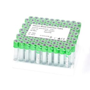 Vacutainer Blood Collection Tubes Lab Vacuum Blood Collecting Tube for Pet Animals Veterinary Lab Supplies 100 Pcs Wrap Packaging (Plain Tube, 5ml)
