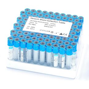 Vacutainer Blood Collection Tubes Lab Vacuum Blood Collecting Tube for Pet Animals Veterinary Lab Supplies 100 Pcs Wrap Packaging (Plain Tube, 5ml) in Saudi Arabia