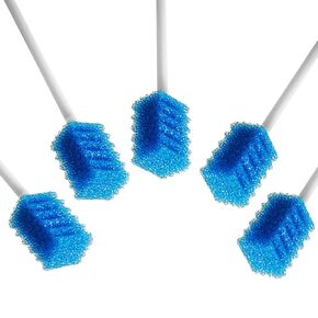 Disposable Oral Care Swabs-Untreated Mouth Cleaning and Care Sponge Swabsticks Speech Therapy Tools/Swabs Pink 300 Counts