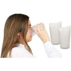PEPE - Nosey Cups for Adults (x2 Units), Cut Out Cup for Elderly, Dysphagia Cups for Adults, Cut Out Drinking Cup, Hospital Cup for Elderly, Nosey Cups for Disabled