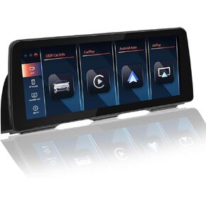 شاشة PEMP عمودية لترقية شاشة BMW F10 F11 Android، مشغل Android التلقائي المدمج، Qualcomm 8 النوى 4 جيجابايت 64 جيجابايت ملحقات وحدة الرأس (2012-2017) NBT
