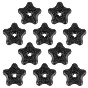 10 Pcs 5/16" 18 Female Thread 5 Star Knobs, Plastic T Knobs, Clamping Knobs for T Track Bolts Jig Knobs Thumb Screw Threaded Knobs Hardware Nuts Accessories for Woodworking Jigs & Fixtures