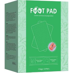 Foot Pads 40 Packs for Better Sleep and Stress Relief, Suitable for Feet Care, Feet Warming and Feet Swelling, Enriched with Natural Premium Ginger Powder, Bamboo Vinegar