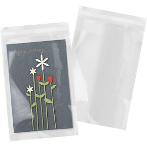 1000 Pack - 6" x 9" Cellophane Resealable Plastic Poly Bags Self Seal Clear Cello for A7 A8 A9 Cards & Envelopes, Bakery, Cookies, Candies