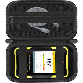 حقيبة حمل لجهاز كشف الإشعاع النووي GQ GMC-800 عداد جيجر، منظم حقيبة تخزين محمول للأشعة السينية بيتا جاما، أسود (الجراب فقط) in Kuwait