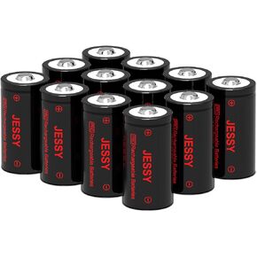 JESSY CR123A Rechargeable Batteries, CR123A 3.7V Lithium Batteries for Arlo Cameras VMC3030 VMK3200 VMS3330 3430 3530, Flashlight, Microphone (16 Pack)