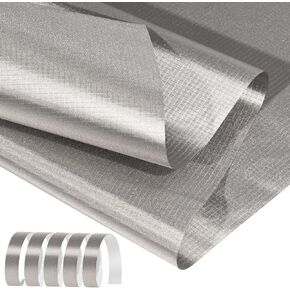 Faraday Fabric 43" x 130"+ 236"L Tape, Military Grade Faraday Cloth for Shielding RFID, EMP, EMF, EMI, 5G, WiFi, Bluetooth, GPS, Prevents Radiation and electromagnetic Interference.