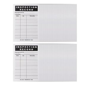 5"x 3" Pack of 500 Adhesive Inspection Record Labels, Safety Inspection Tag for Accident Prevention, Equipment, Maintenance, Quality Control, Self Adhesive Stickers, Black.