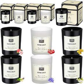MTLEE 12 Pcs Candles for Home Scented Candles Gift Set for Women Long Lasting Aromatherapy Jar Candle Bulk Soy Wax Candles for Birthday Teacher Thanksgiving Anniversary (Flower Scent)