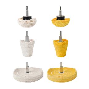 Aluminum Wheel Polishing Kit for Drill Buffing Wheel for Car Motorcycle Wheel Rim Manifold Polishing for Stainless Steel Chrome Wood Plastic Ceramic Glass Woods Machine Jewelry etc 6PCS