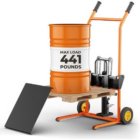 Foldable Hydraulic Material Lift, Arczorix Portable Winch Stacker 441 Lbs 36" Max Lift with 9" Thick Rubber Wheels Removable Flat Bed 18.5" Thick Fork Arm, Pallet Truck Dolly Lift Table Fork Lift