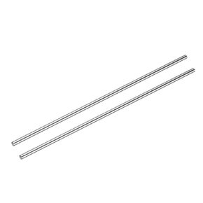 uxcell 2 Pcs Linear Motion Rod Shaft Guide 6mm x 300mm (0.236" x 11.8") Hardened Chrome Plated Steel Linear Rail Rod for 3D Printer, CNC Machine