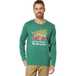 Life is Good Men's Standard Grinch and Max Who-Ville Or Bust, Spruce Green