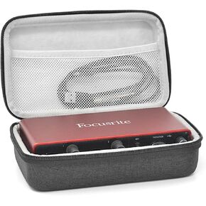 Musiin Hard Shell Case Compatible with Focusrite Scarlett 2i2 3rd Gen Audio Interface Cover, Protective Travel Carrying case(Black)
