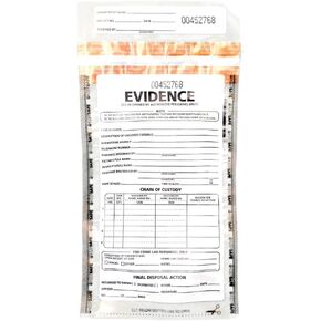 Small Plastic Evidence Bag, 6 x 10 inches, 100pk
