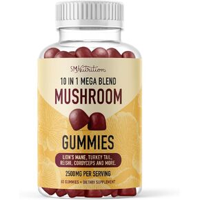 10 Mushroom Complex Supplement | 1300+ MG Blend | Immune & Adaptogen Support from Lions Mane, Turkey Tail, Cordyceps, Reishi, Shiitake, Maitake, Chaga & White Button Mushroom Extracts | 90 Capsules