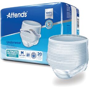 Attends Super Plus Underwear, XL, Extra Large, Heavy Absorbency, APP0740 - Pack of 14, White