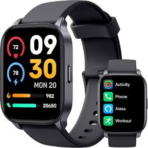 Smart Watch for Women Teens, Smartwatch Compatible Android Phone and iOS Phone, Answer/Make Calls, Fitness Tracker, Heart Rate/Sleep Tracker/100 Sports/IP68 Waterproof