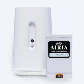 NEW-AIRIA by Febreze, Smart Scent Diffuser Starter Kit–WiFi & App Controlled-Aromatherapy-Ideal for Bedrooms & Living Rooms-Crisp Pine and Cardamom 1 Air Freshener & 1 Fragrance Cartridge(1 FL Oz)