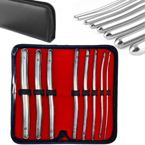 Hegar Medical Dilators Sound Set, 7.5 inches Double Ended Urethral Sounds Kit, Hegar Sounds Set, Urethra Dilators Set of 8 Double Ended Instruments