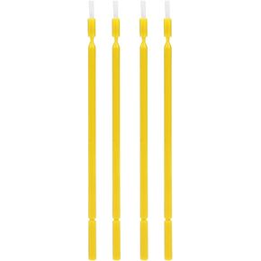 100 Pcs Micro Applicator Brushes, Dental Micro Brush, Disposable Micro Applicator Brush Bendable Sticks (Yellow,)
