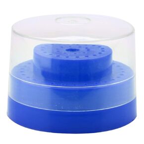 Dental Bur Holder, 60 Holes Slots Dental Burs Block Dental Burs Holder Block Case Opening Box, Block Case Organizer Dental Instrument (Blue)