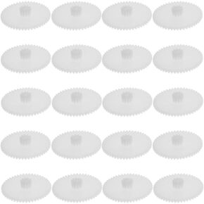 Othmro 20Pcs Plastic Gears 46Teeth Model 462A Reduction Gear Plastic Worm Gears for RC Car Robot Motor White