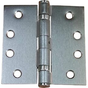 Hinge Outlet Satin Nickel Commercial Door Hinges Ball Bearing 4 Inch Square, 2 Pack