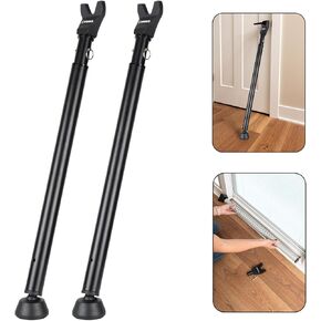 BRINKS- Portable Door Security Bar, Silver- Adjustable Security Door Jammer- Fits Standard Sliding Doors, Hinged Doors, And Windows- For Travel, Home, Dorm