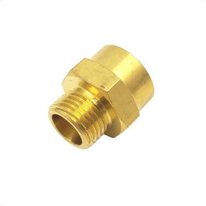 M16x1.5 to 3/8 NPT Brass Bushing Metric Reducer Adapter