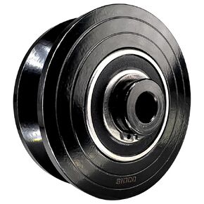 3.5 Inch V-Groove Wheel - Solid Steel - Sliding Gate Wheel – Heavy Duty –Track Wheel - Metal Gate Wheel - Inverted V Shape Wheel for Slide Gates with Bolt V Groove