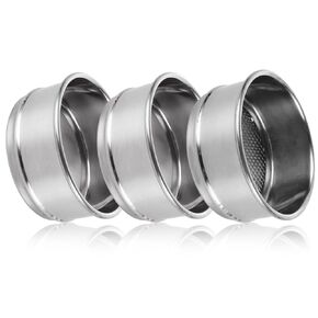 3 PCS Lab Sieves 304 Stainless Steel Test Sieves 300 Mesh 0.05mm, 100 Mesh 0.154mm, 10 Mesh 2mm Aperture Lab Standard Test Sieve φ10cm/4"Dia Economy Test Sieve for Industrial Laboratory