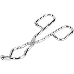 Stainless Steel Crucible Tongs, Crucible Tongs for Laboratory Professional Foundry Tongs Beaker Tongs with Rivet Lab Crucible Tongs(200mm)
