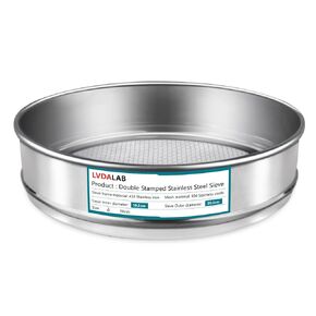 304 Stainless Steel Mesh Lab Sieve, 24 (0.8mm) Mesh Aperture Test Sieve, 7.9Inch(20cm) Diameter Analysis Sample Test Sieves for Industrial Laboratory