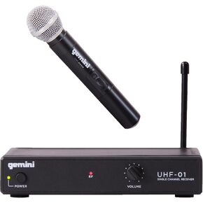 Gemini UHF-02M S12 Dual Wireless Handheld Microphone System - Ch 1 & 2 - DJ, Karaoke, and Podcasting Mic Set