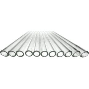 Premium 12mm Borosilicate Clear Glass Blowing Tubes 2.2mm thick wall (6 inch, 10)