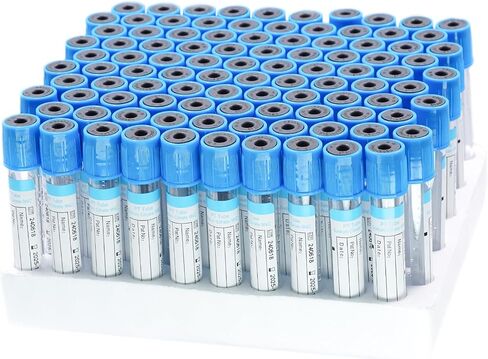 Vacutainer Blood Collection Tubes Lab Vacuum Blood Collecting Tube for Pet Animals Veterinary Lab Supplies 100 Pcs Wrap Packaging (Plain Tube, 5ml) in Saudi Arabia
