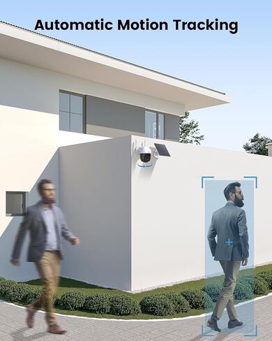 DEKCO 2K Solar Security Camera Wireless Outdoor, 360 Degree Rotating Pan Tilt Home Surveillance System with Spotlight and Sound Alarm, Night Vision, Motion Detection, 2 Way Talk, Requires 2.4GHz WiFi in Kuwait