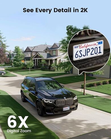 DEKCO 2K Solar Security Camera Wireless Outdoor, 360 Degree Rotating Pan Tilt Home Surveillance System with Spotlight and Sound Alarm, Night Vision, Motion Detection, 2 Way Talk, Requires 2.4GHz WiFi in Kuwait