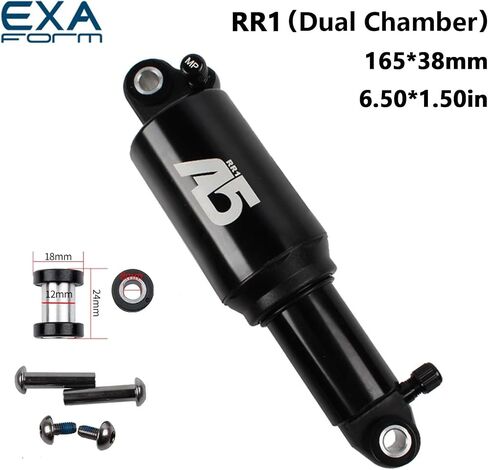 Bike Rear Shock KS A5 Mountain Bike Rear Shock Single Air Chamber Mtb Rear Shock Folding Bike Shock Absorber RR1 165mm Rear Shock in Saudi Arabia