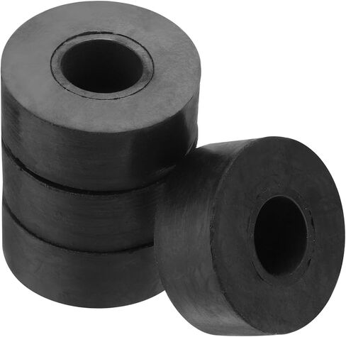 PATIKIL Vibration Isolation Washer 1" OD 0.3" ID 0.4" Thick, 4 Pack Rubber Round Anti Mechanical Damping Feet Pads, Black in Saudi Arabia