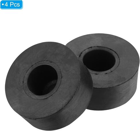 PATIKIL Vibration Isolation Washer 1" OD 0.3" ID 0.4" Thick, 4 Pack Rubber Round Anti Mechanical Damping Feet Pads, Black in Saudi Arabia