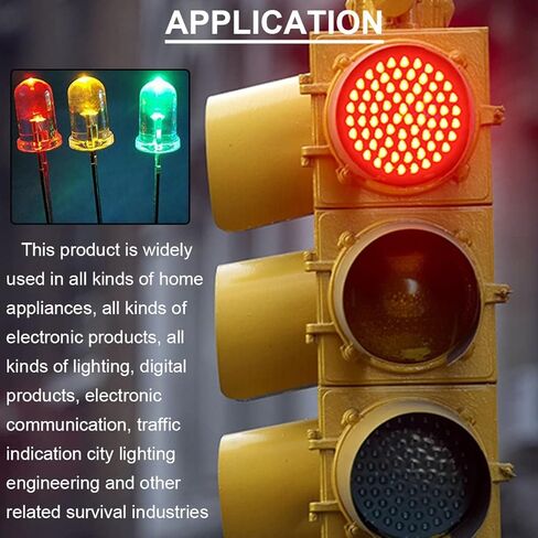 100 قطعة LED صمام ثنائي 5 مم LED صمام ثنائي باعث للضوء 2pin RoundIn-line LED Bead Assembly مزيج الألوان (الأحمر والأصفر والأزرق والأخضر والأبيض 5 ألوان) in Kuwait