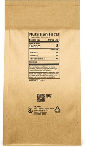 PURE ORIGINAL INGREDIENTS Citric Acid Powder (2 lb) Eco-Friendly Packaging, Natural, Food Safe in Saudi Arabia