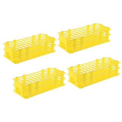 PATIKIL 60 Holes Test Tube Rack, 4Pcs 16mm Square Hole Plastic Detachable Test Tube Holder Stand Suitable for 16mm Dia Tube for Laboratory Scientific Experiments, Blue in Saudi Arabia