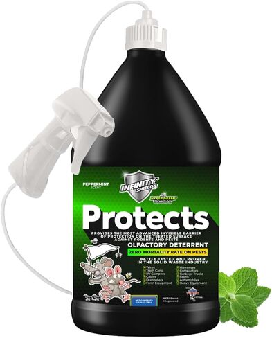Protects • Olfactory Deterrent & Odor Eliminator - Prevents Chewing Wires, Cables, Harnesses, & Nesting. Drives Pests Away Without Harm | With Remote Sprayer in Saudi Arabia