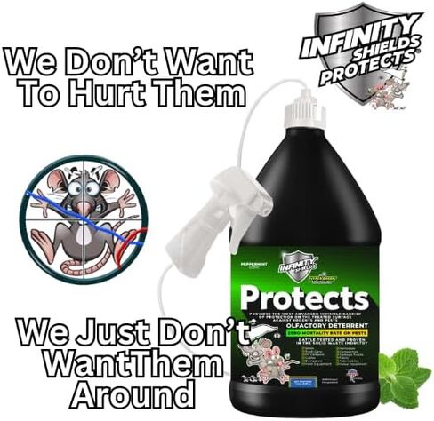 Protects • Olfactory Deterrent & Odor Eliminator - Prevents Chewing Wires, Cables, Harnesses, & Nesting. Drives Pests Away Without Harm | With Remote Sprayer in Saudi Arabia